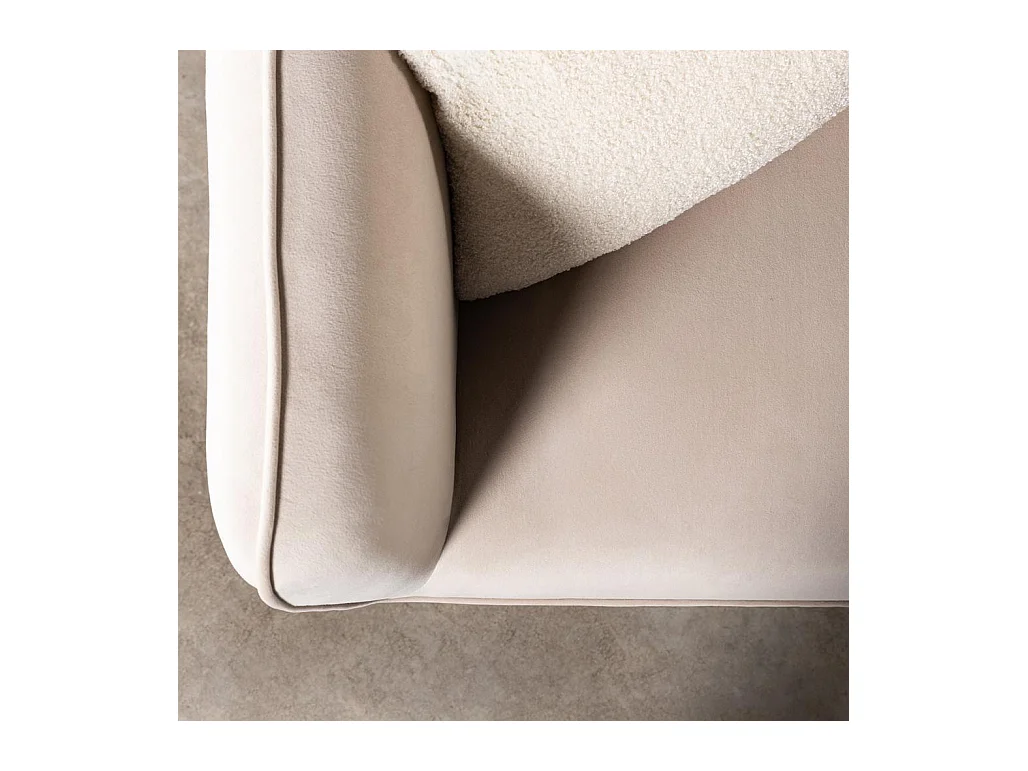 Fauteuil pivotant 75x76x68 cm beige Marel