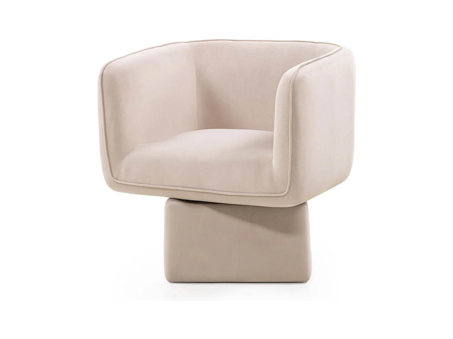 Fauteuil pivotant 75x76x68 cm beige Marel