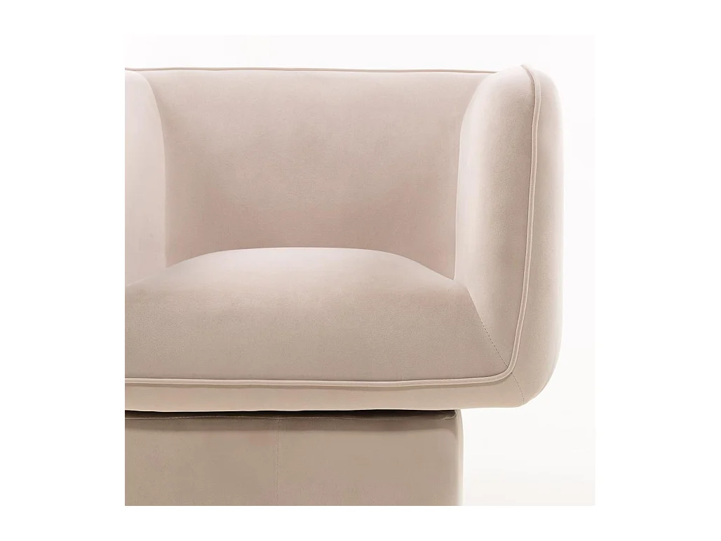 Fauteuil pivotant 75x76x68 cm beige Marel