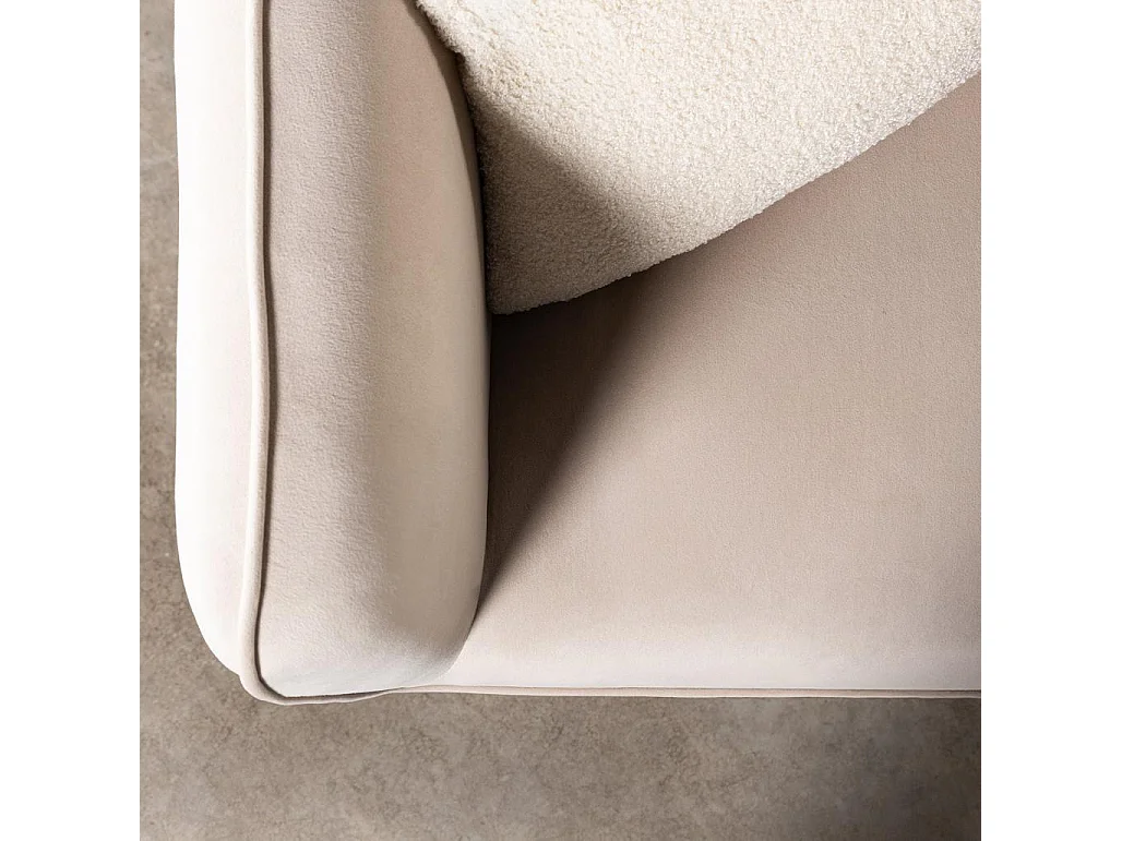 Silla giratoria 75x76x68 cm beige Marel