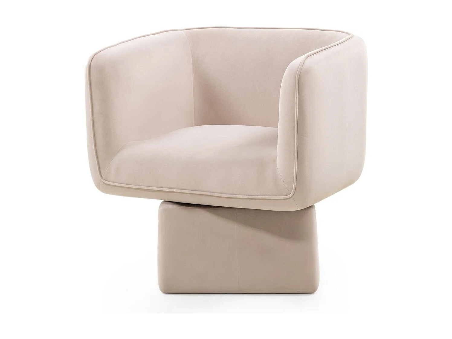 Silla giratoria 75x76x68 cm beige Marel