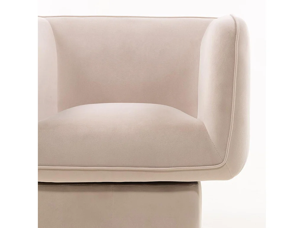 Silla giratoria 75x76x68 cm beige Marel