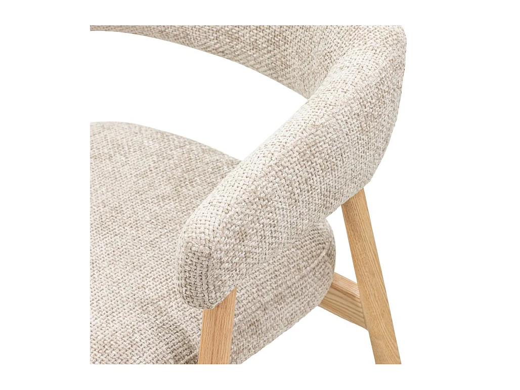 Fauteuil rembourré 59x55x73,5 cm beige MUE