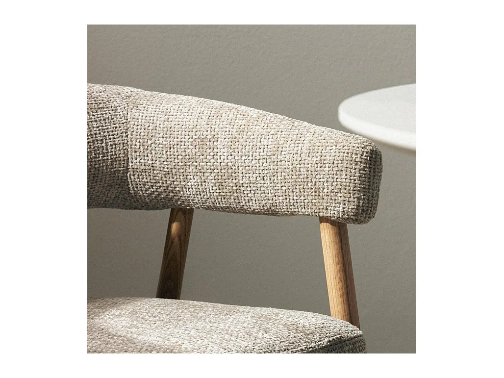 Fauteuil rembourré 59x55x73,5 cm beige MUE