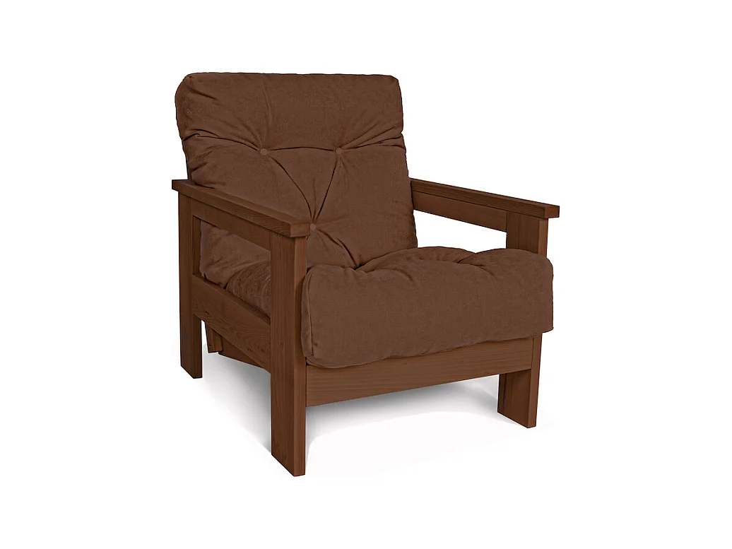 Fauteuil 0,75x1,05x0,83 m marron Mexique