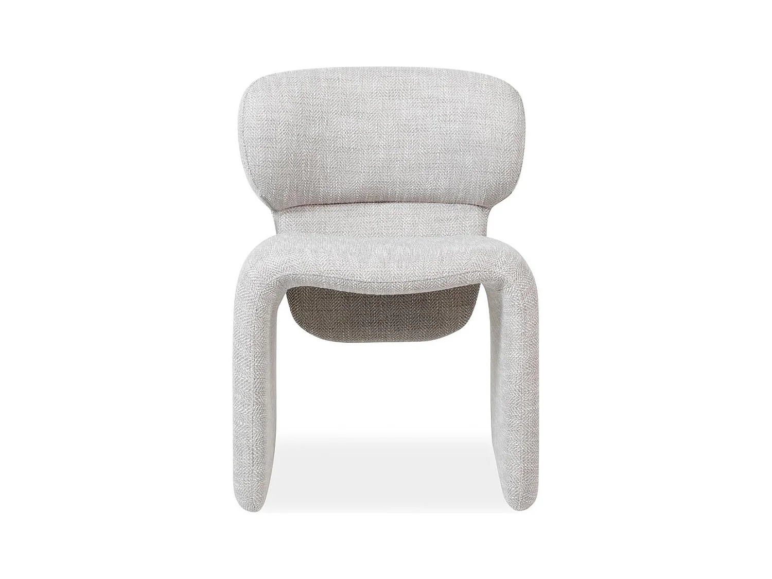Fauteuil rembourré 63x56x78 cm gris clair BIZZA
