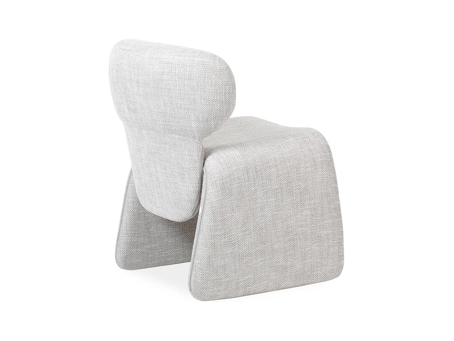Fauteuil rembourré 63x56x78 cm gris clair BIZZA