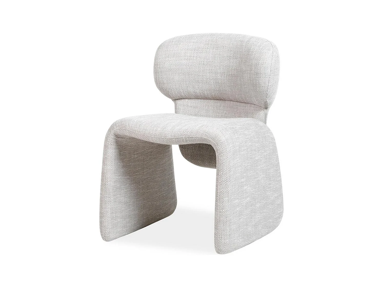 Gestoffeerde stoel 63x56x78 cm lichtgrijs BIZZA