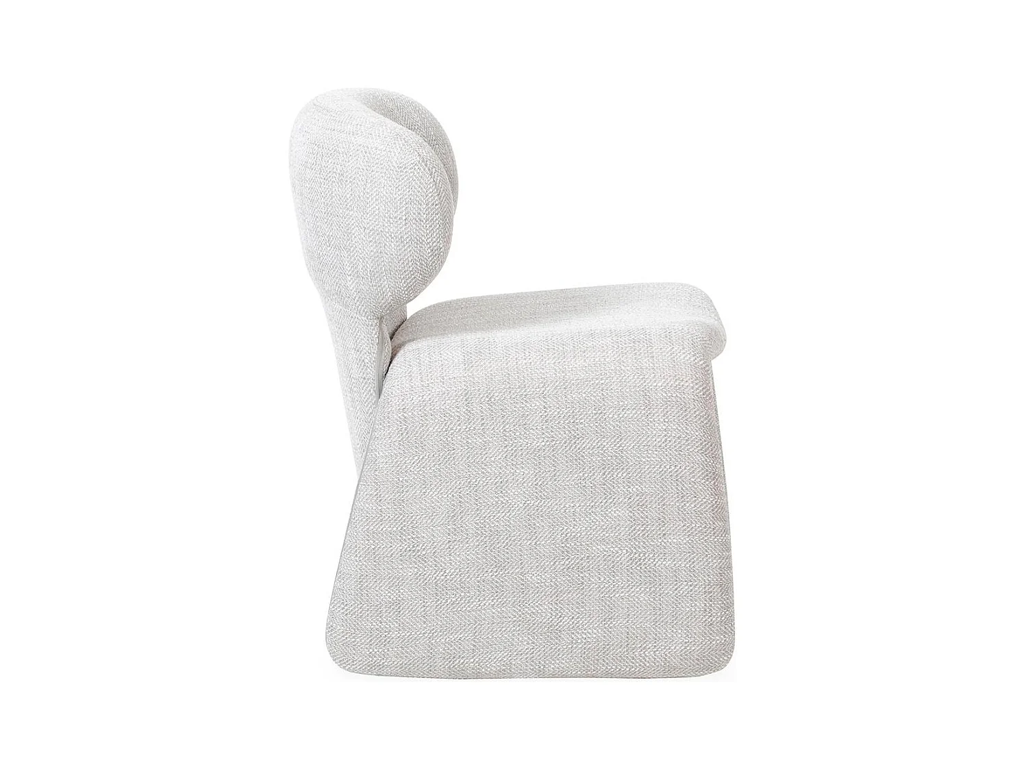 Gestoffeerde stoel 63x56x78 cm lichtgrijs BIZZA