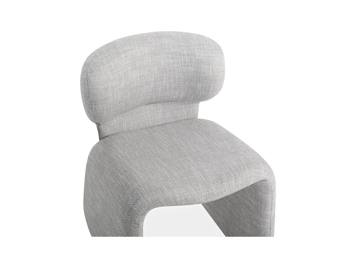 Gestoffeerde stoel 63x56x78 cm lichtgrijs BIZZA