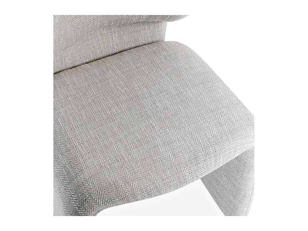 Gestoffeerde stoel 63x56x78 cm lichtgrijs BIZZA