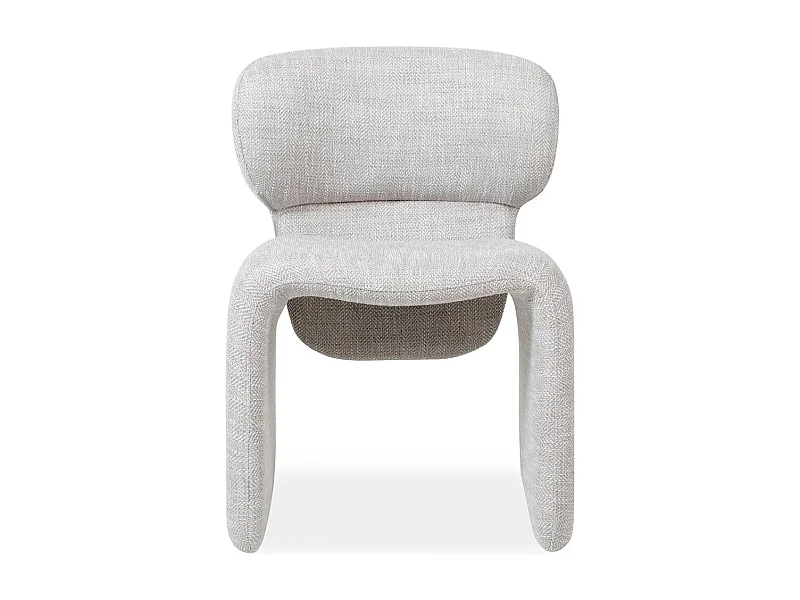 Fauteuil rembourré 63x56x78 cm gris clair BIZZA