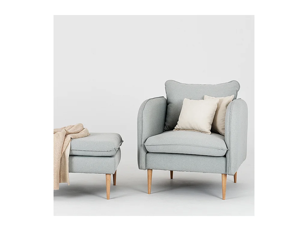 Sessel 0,89x0,8x0,9 m natur Posh Wood