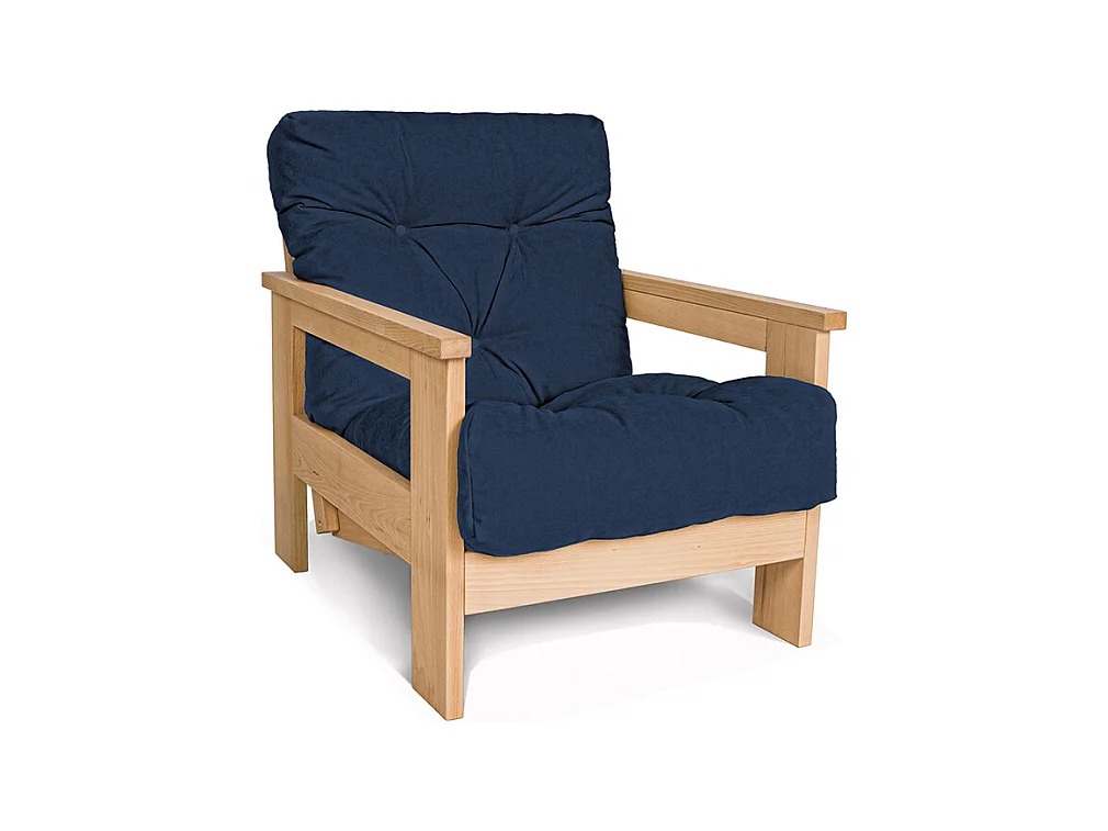 Fauteuil 0,75x1,05x0,83 m bleu Mexique