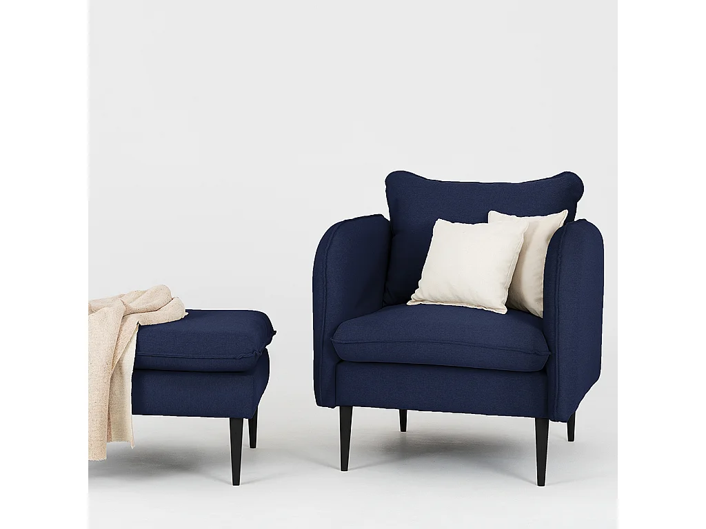 Fauteuil 89x80x90 cm Ink posh zwart