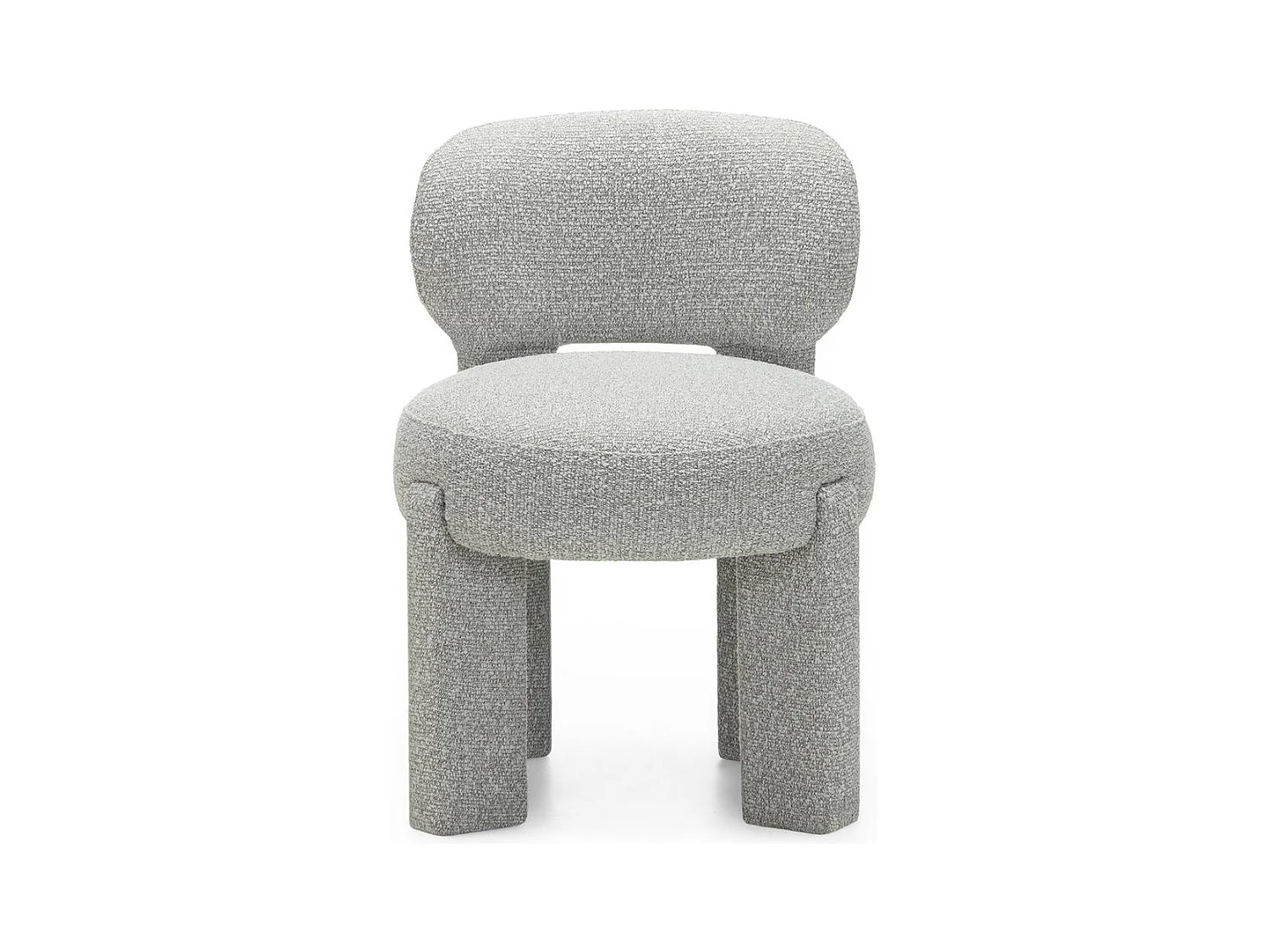 Fauteuil rembourré 60x60x80 cm gris Samma