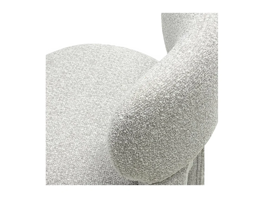 Fauteuil rembourré 60x60x80 cm gris Samma