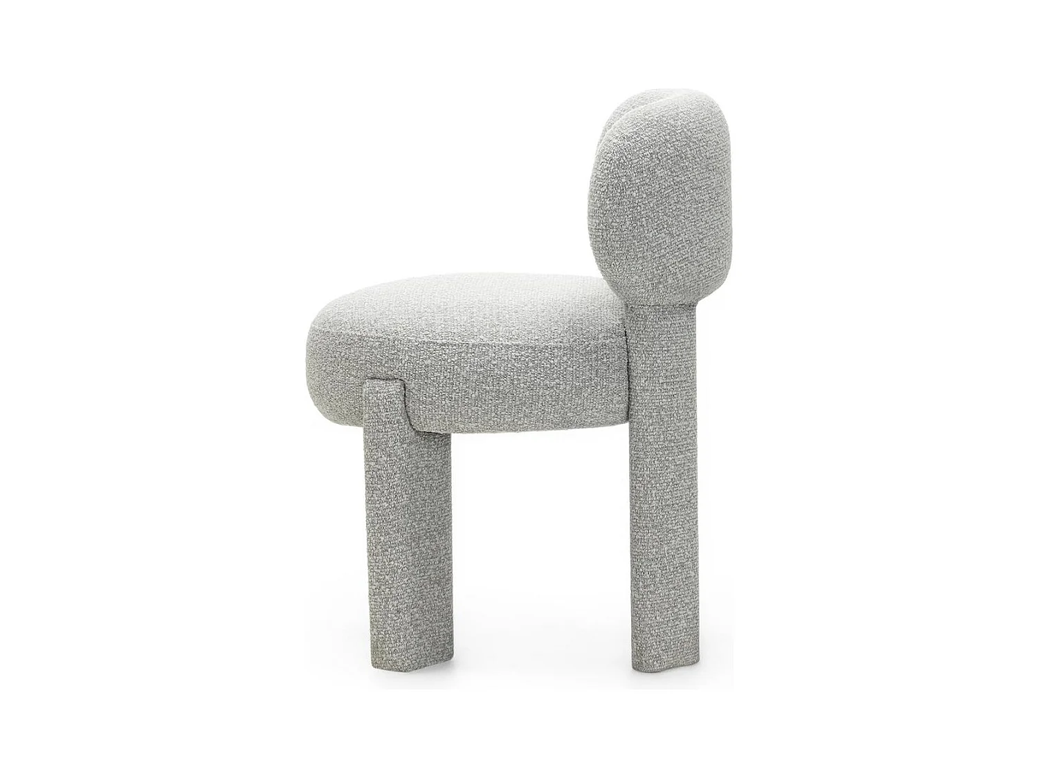 Fauteuil rembourré 60x60x80 cm gris Samma