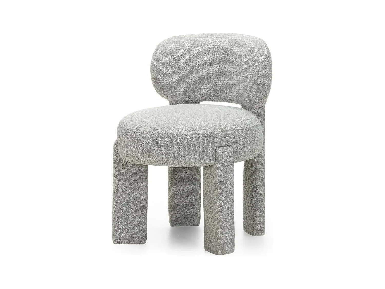 Fauteuil rembourré 60x60x80 cm gris Samma