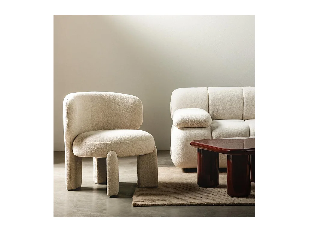 Fauteuil 75x68,5x76 cm beige Selene