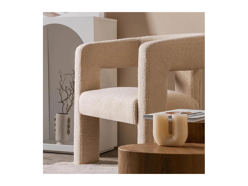 Loungefauteuil 66x57x76 cm Beige LAUREN