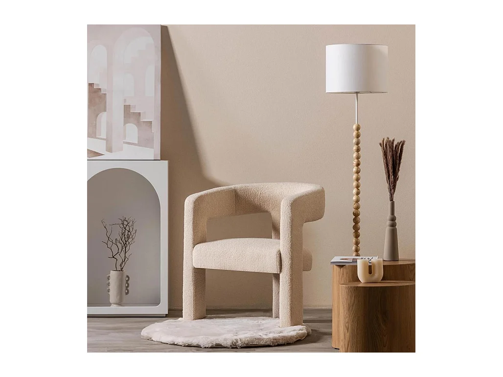 Lounge-Sessel 66x57x76 cm Beige LAUREN