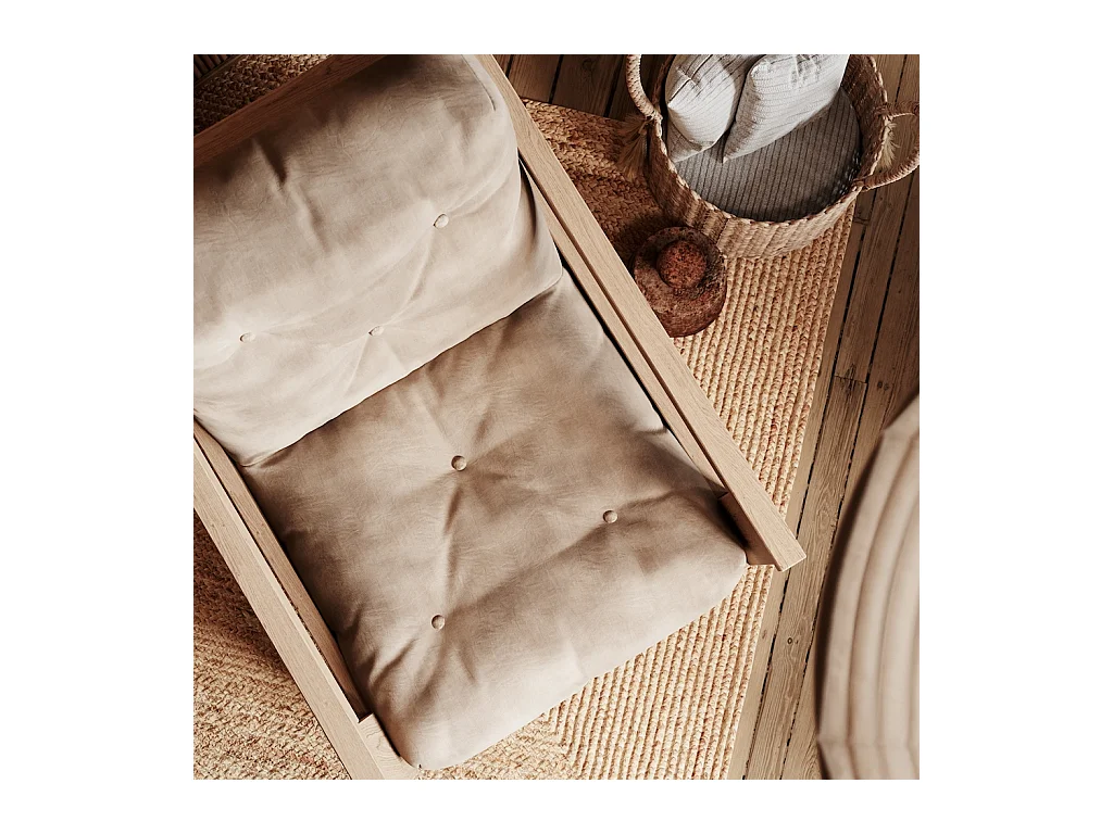 Fauteuil 0,75x1,05x0,83 m crème Mexique