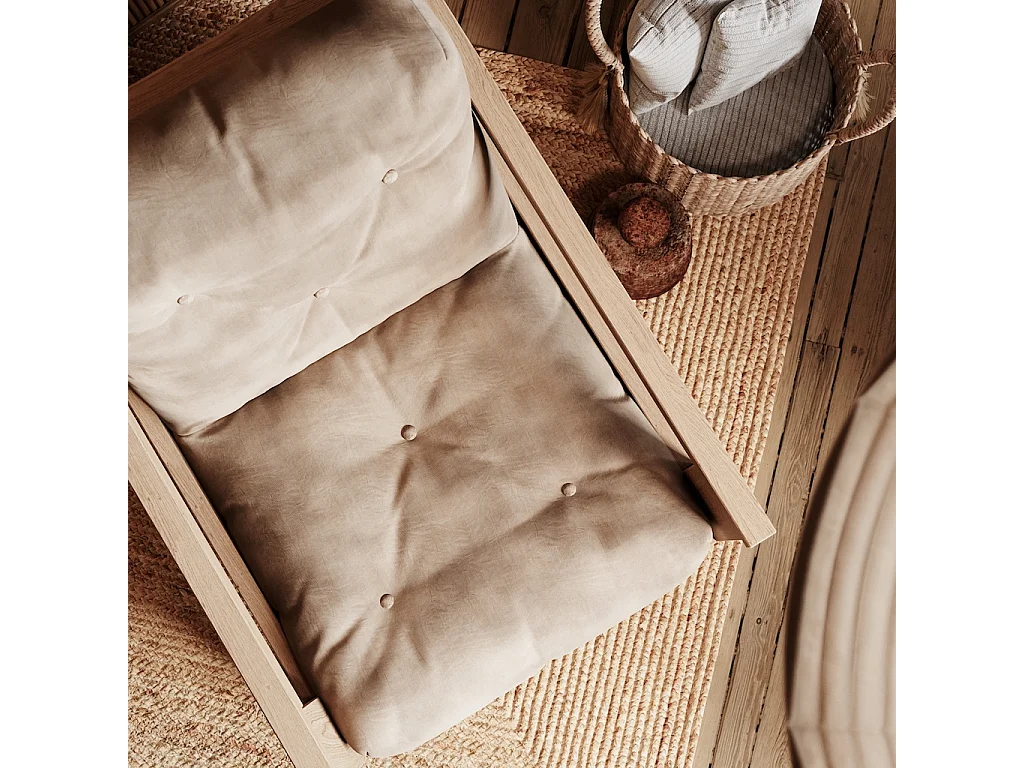 Fotel 0,75x1,05x0,83 m kremowy Meksyk