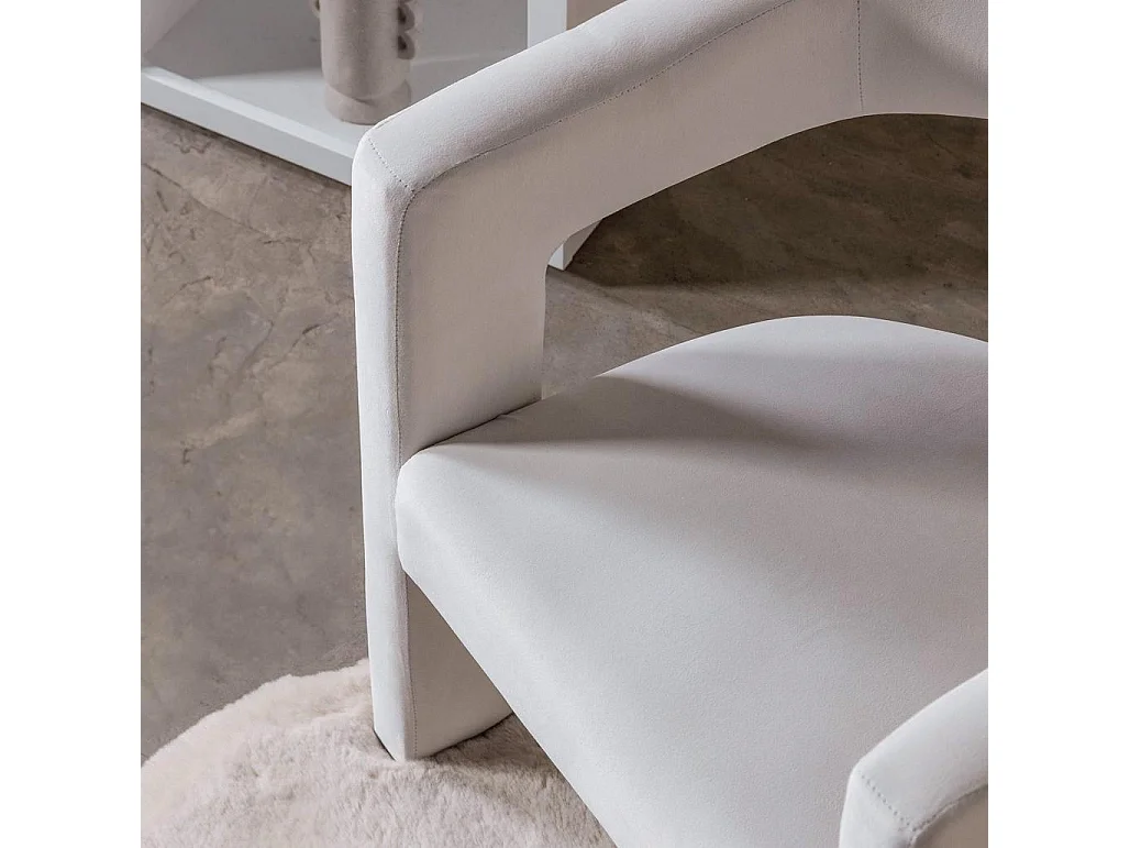 Sillón 66x57x76 cm Beige Claro terciopelo Lauren