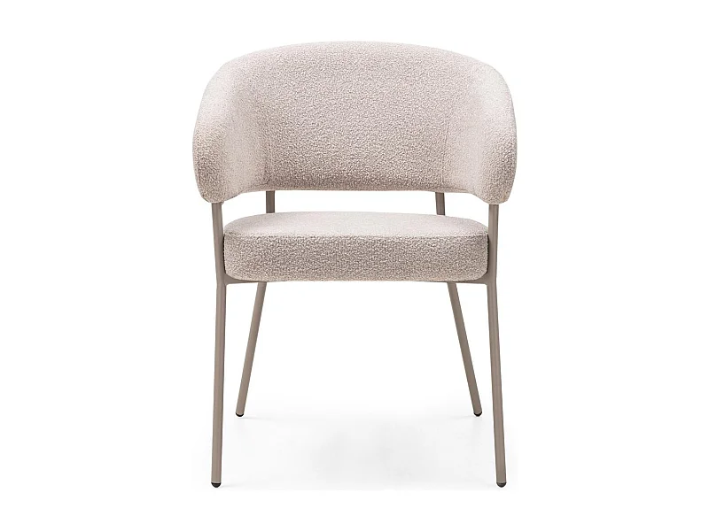 Gestoffeerde stoel 60x60x81,5 cm beige Malua