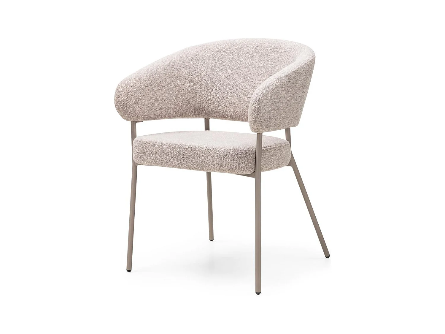 Gestoffeerde stoel 60x60x81,5 cm beige Malua