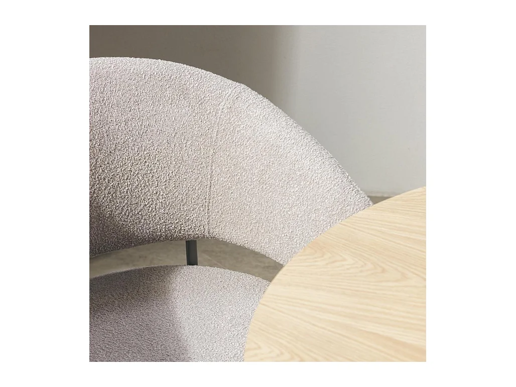 Gestoffeerde stoel 60x60x81,5 cm beige Malua