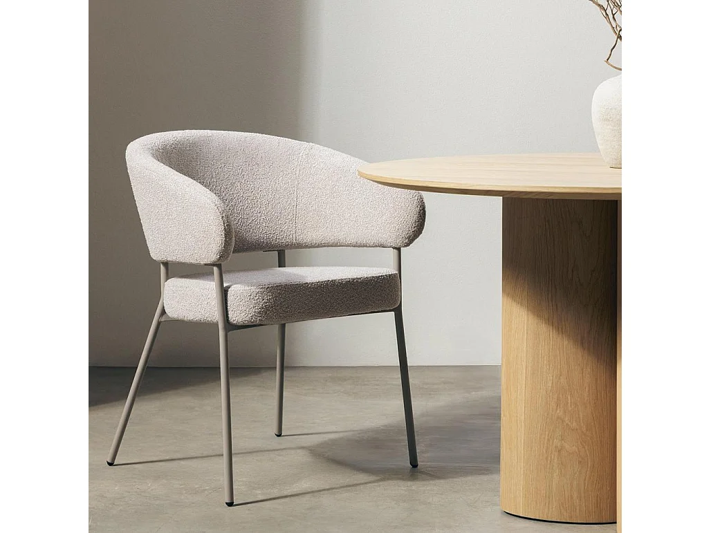 Polsterstuhl 60x60x81,5 cm beige Malua