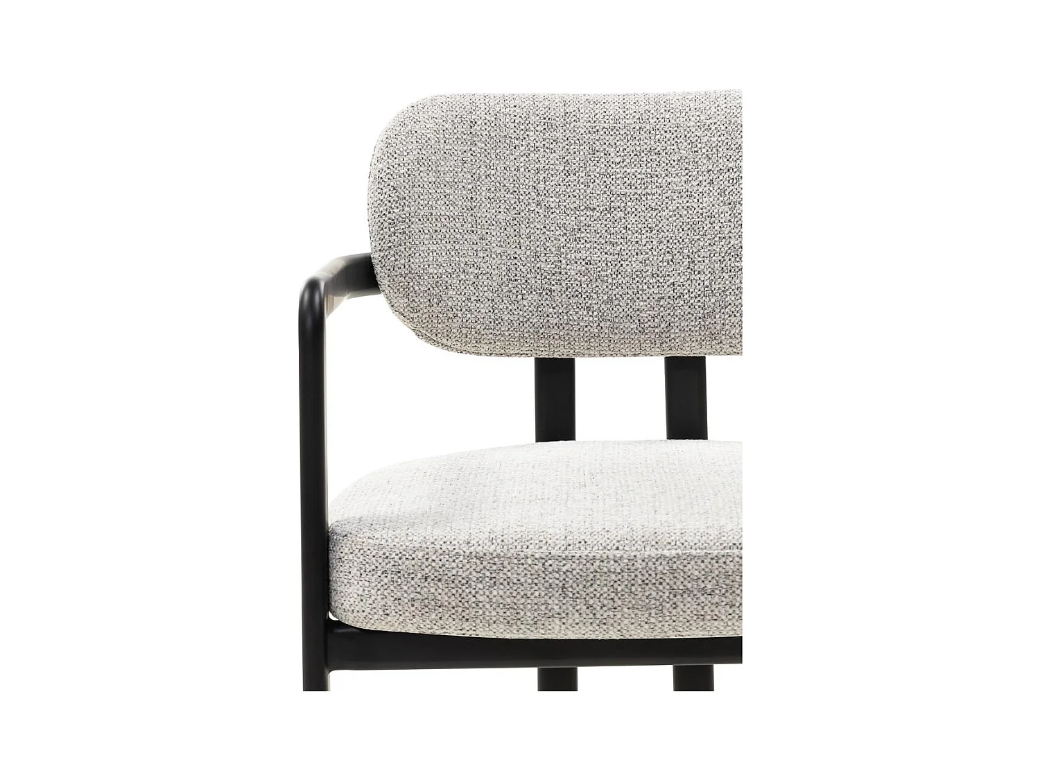 Fauteuil rembourré 81x56,5x56 cm Gris clair Flaire