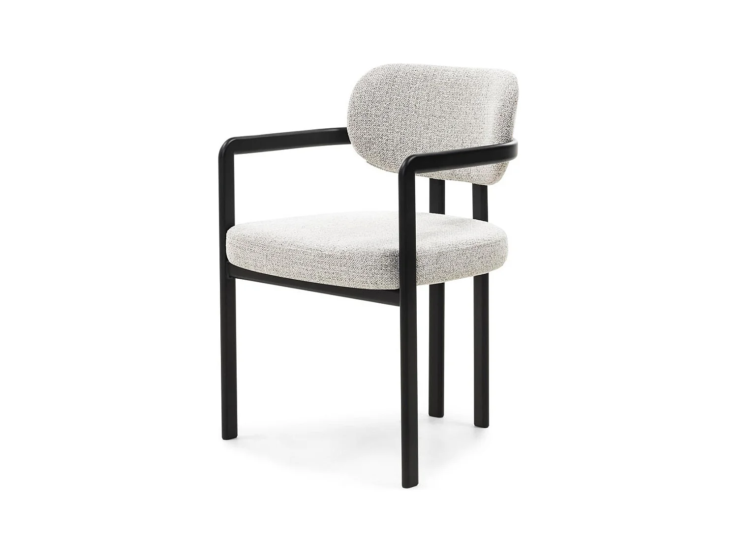 Gestoffeerde stoel 81x56,5x56 cm Lichtgrijs Flaire