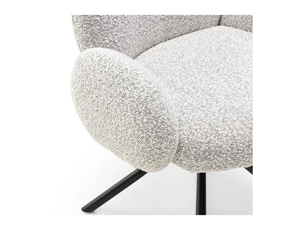 Fauteuil pivotant 51,5x69x91 cm gris Finest