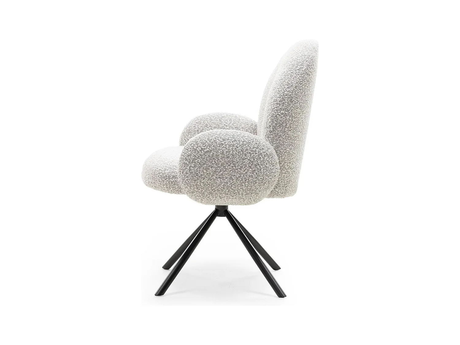 Fauteuil pivotant 51,5x69x91 cm gris Finest