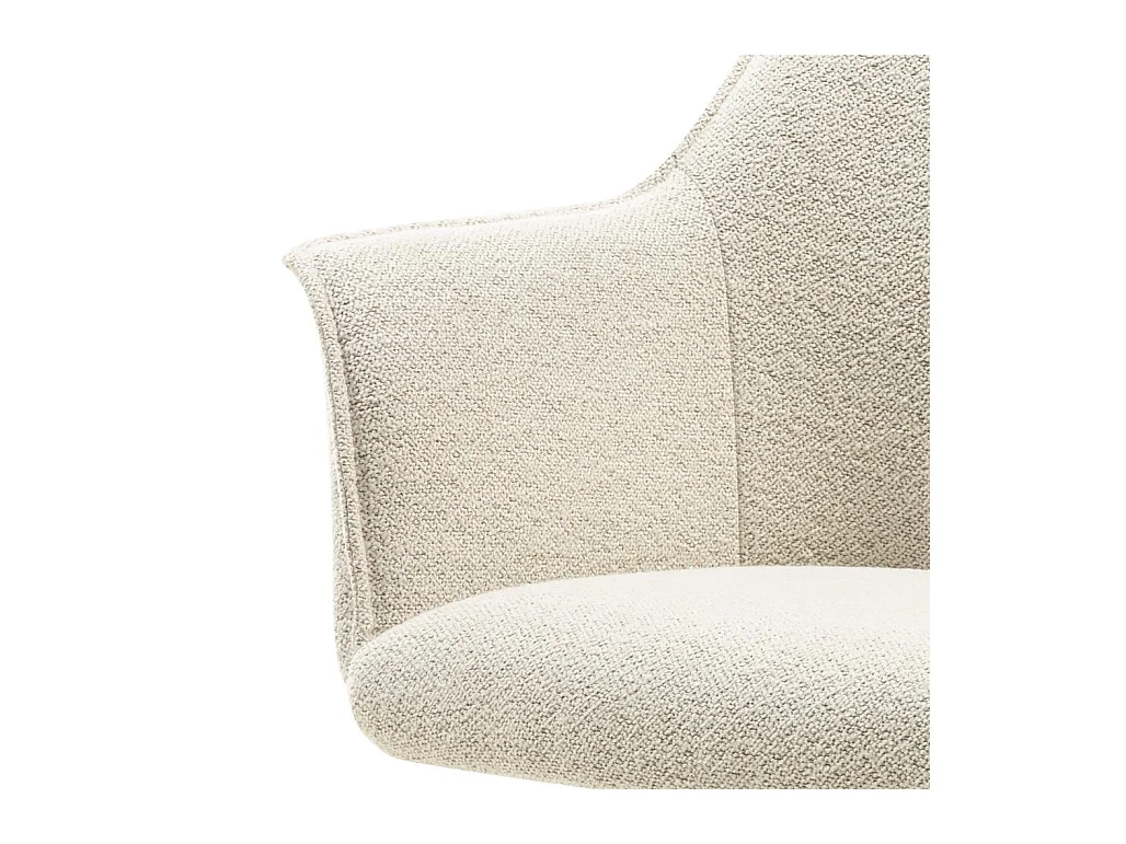 Fauteuil pivotant 63x59x85 cm crème maner