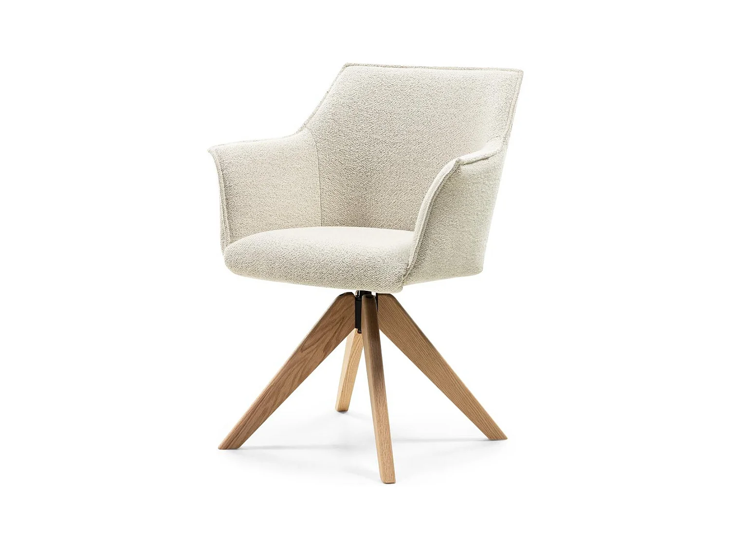 Fauteuil pivotant 63x59x85 cm crème maner