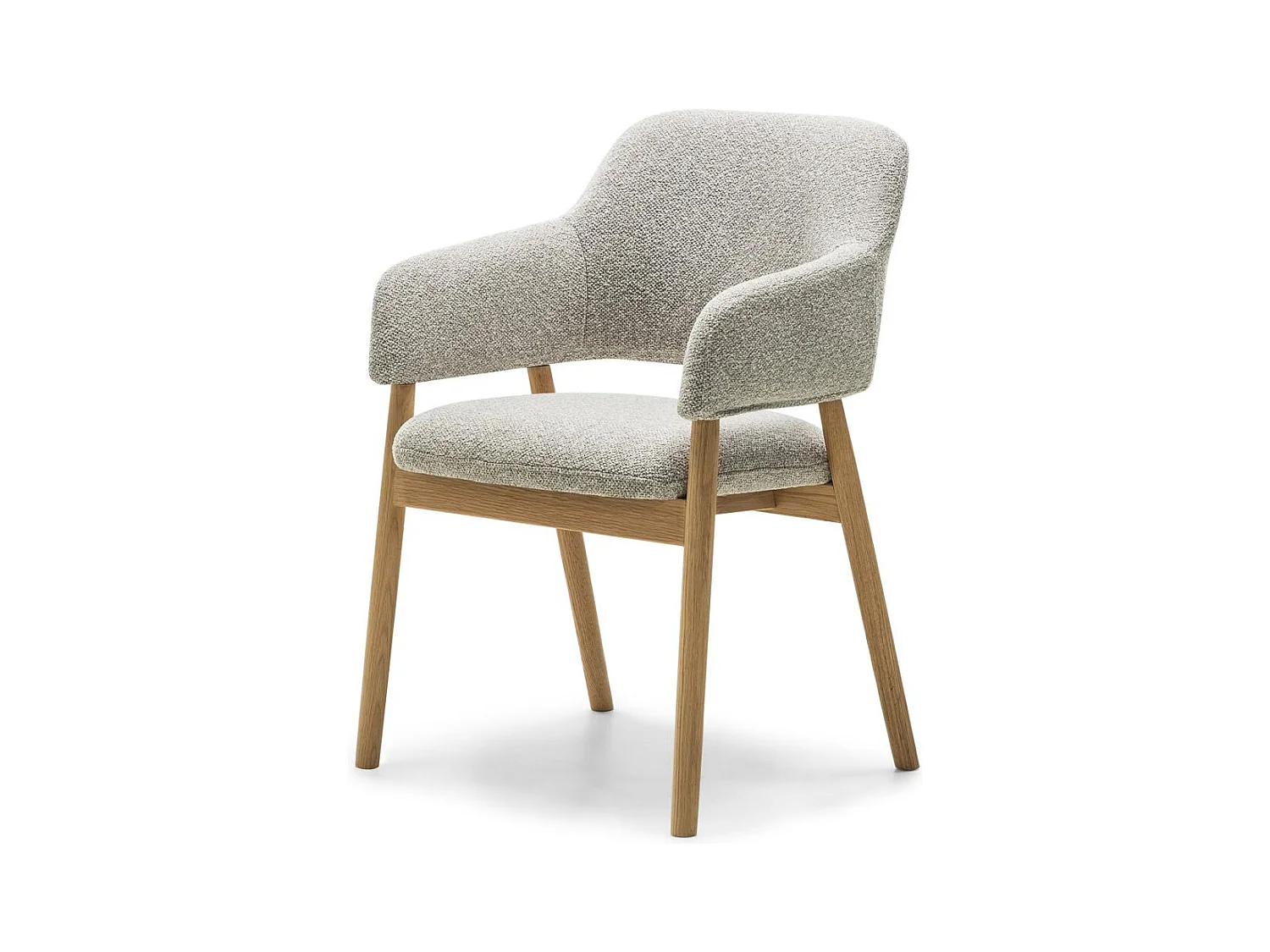 Fauteuil rembourré 86x60x59 cm gris clair LORA