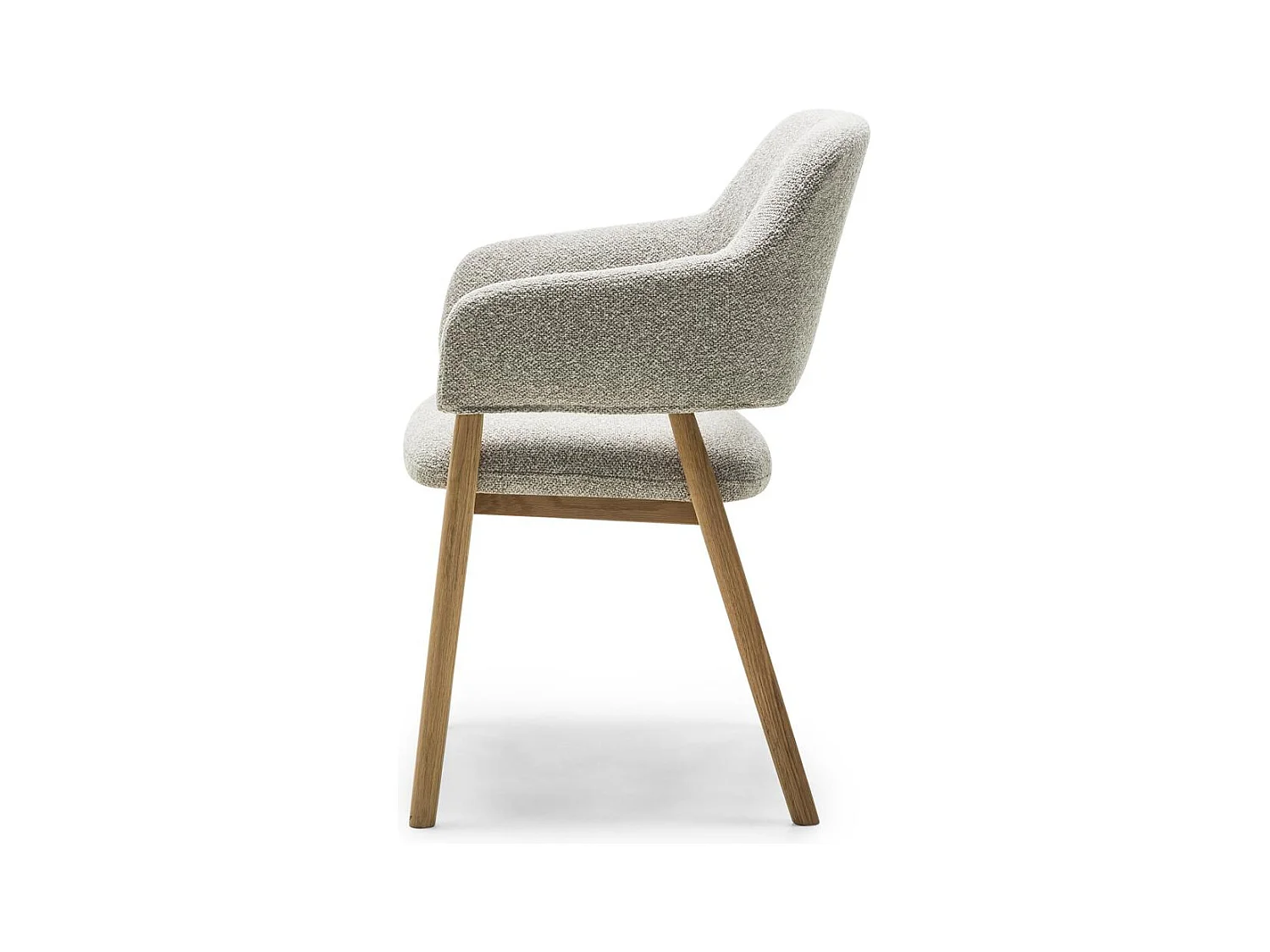 Gestoffeerde stoel 86x60x59 cm lichtgrijs LORA