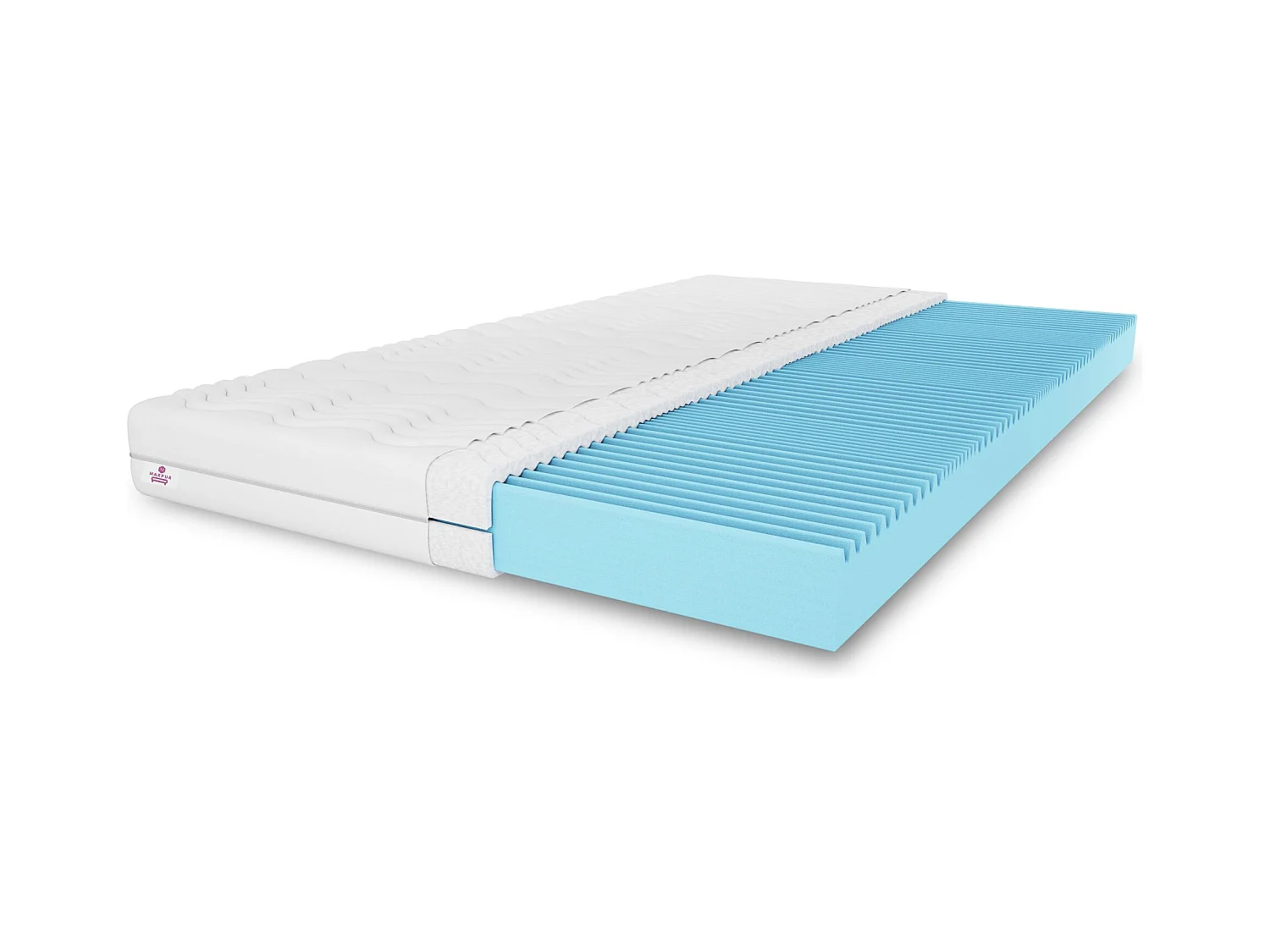 Surmatelas avec couche de massage, dimensions : 120 x 200 x 14, housse incluse, couleur : aloe vera, fermeté moyenne : H3