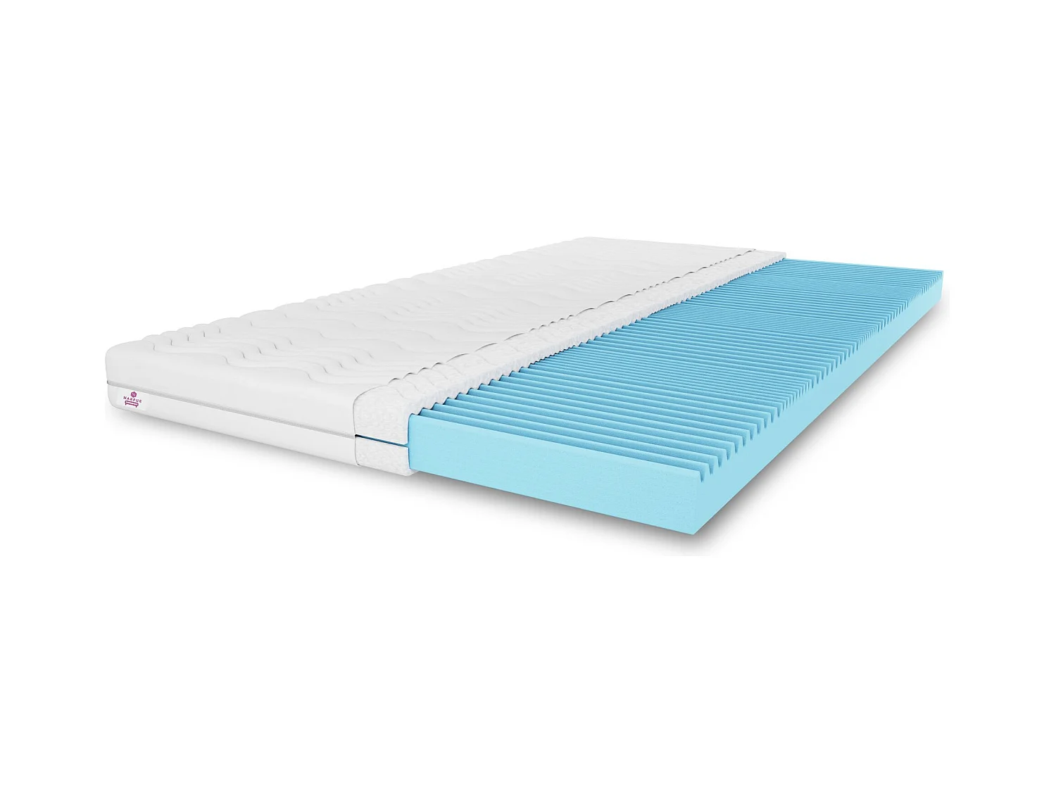 Surmatelas avec couche de massage, taille du surmatelas : 200 x 200 x 5, housse incluse, couleur du surmatelas : aloe vera, fermeté moyenne : H3