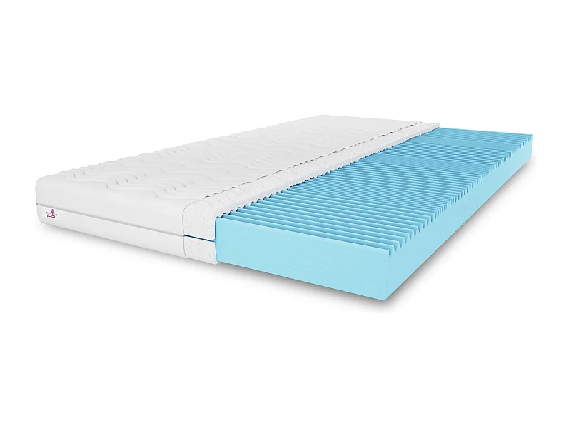 Surmatelas avec couche de massage, taille du surmatelas : 140 x 200 x 10, housse incluse, couleur du surmatelas : aloe vera, fermeté moyenne : H3