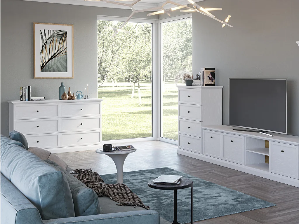 Aparador AMBIHOME ARON 01 - Branco, C149xA86xP39,5cm