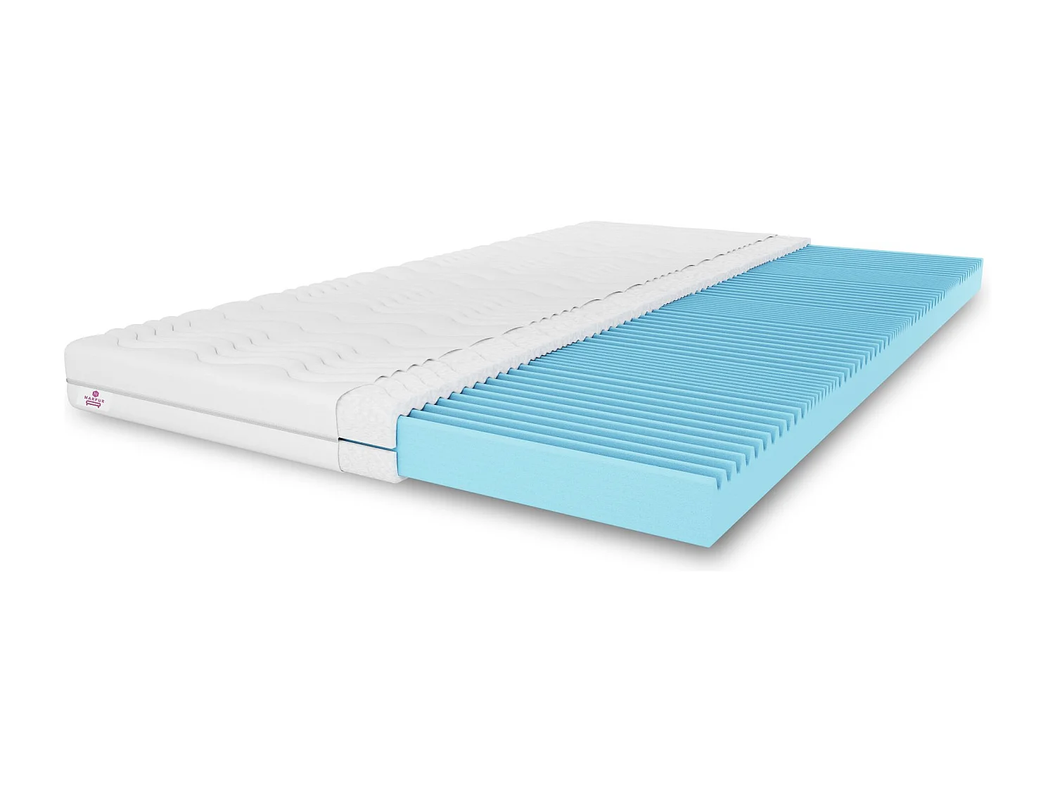 Surmatelas avec couche de massage, taille du surmatelas : 200 x 200 x 8, housse incluse, couleur du surmatelas : noir, fermeté moyenne : H3