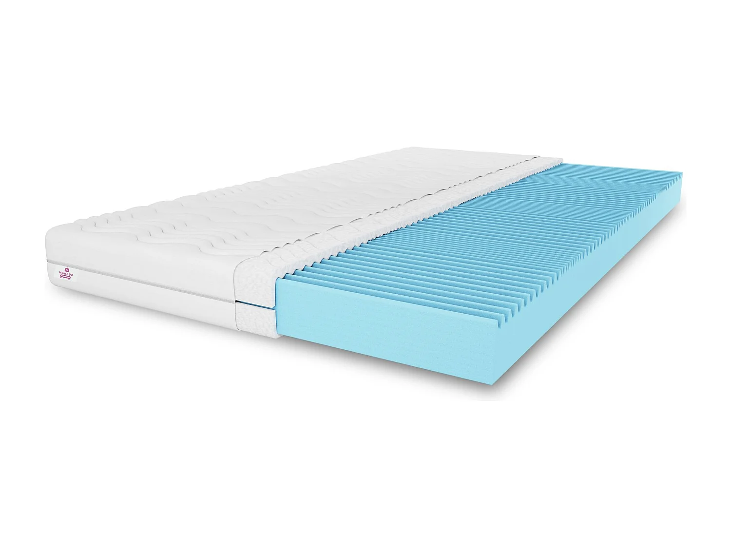 Surmatelas avec couche de massage, taille du surmatelas : 100 x 200 x 14, housse incluse, couleur du surmatelas : blanc, fermeté moyenne : H3