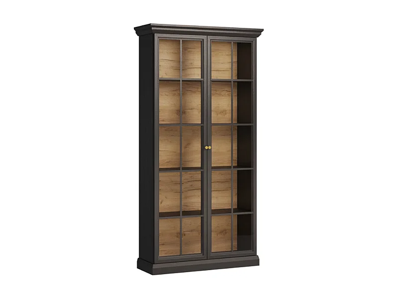 Vitrine AMBIHOME ARON 01 - Preto, C102,5xA200xP40,5cm