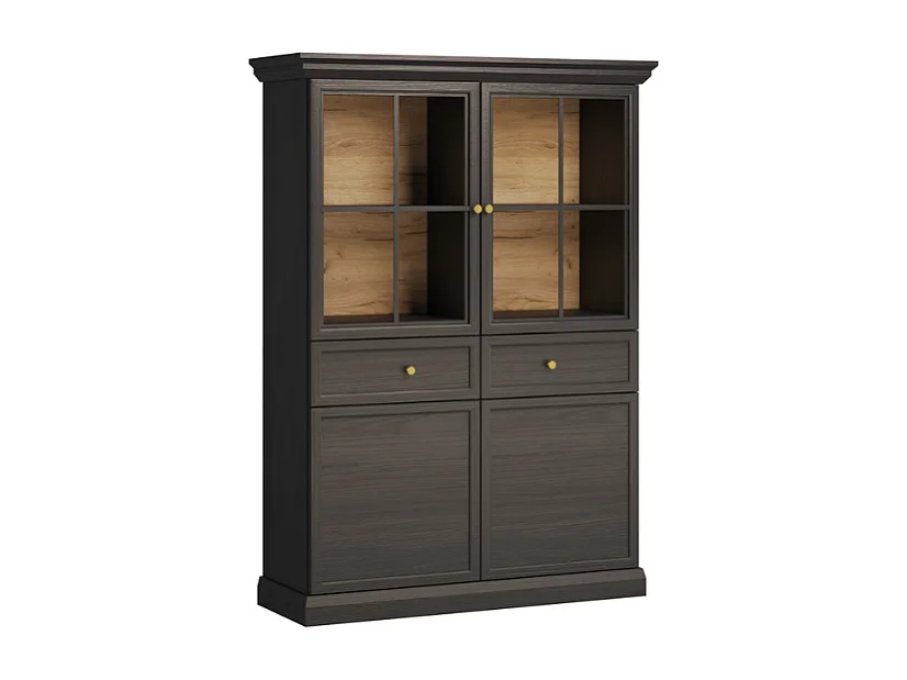 Vitrine AMBIHOME ARON 03 - Preto, C118,5xA164,5xP41,5cm