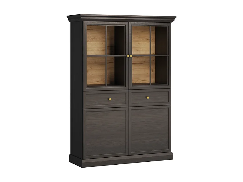 Vitrine AMBIHOME ARON 03 - Preto, C118,5xA164,5xP41,5cm